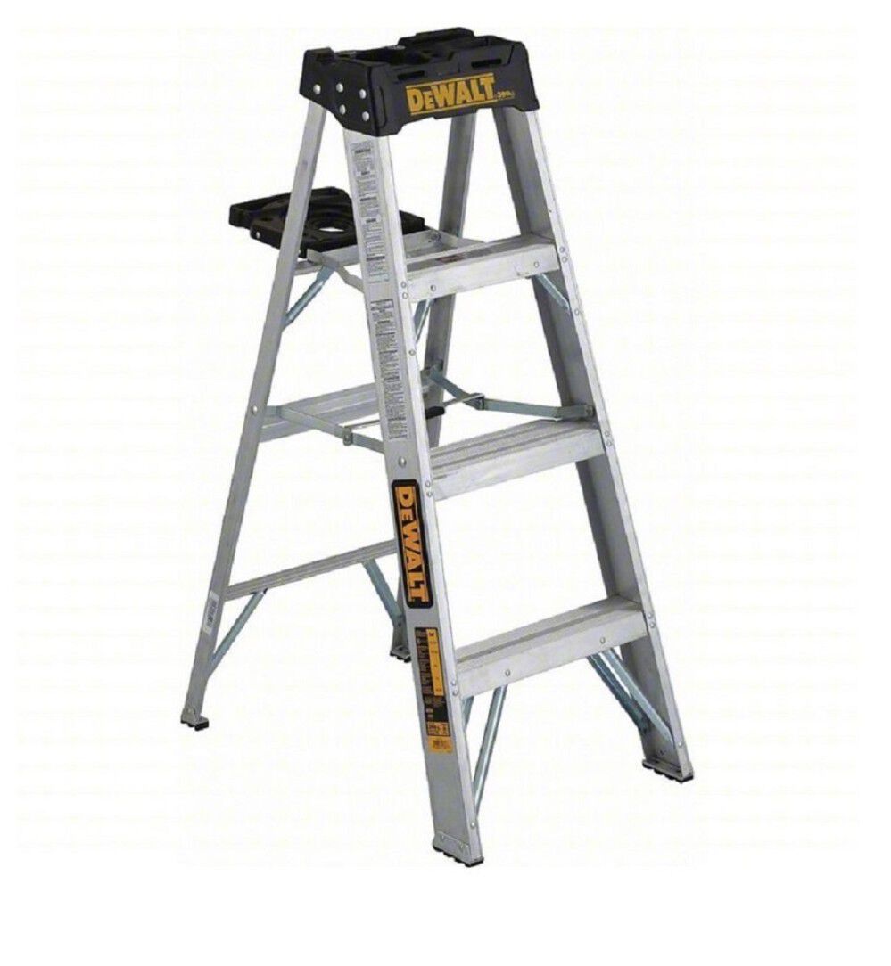 DEWALT Stepladder Type IA 300lb Rated AL 4′ – DXL2010-04