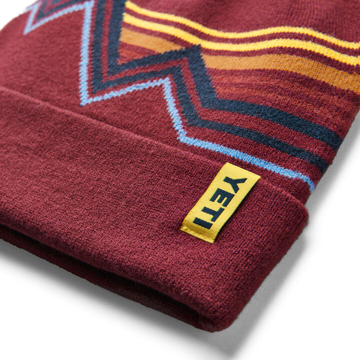 YETI Freestyle Pom Rust/Yellow Acrylic Beanie, large image number 3