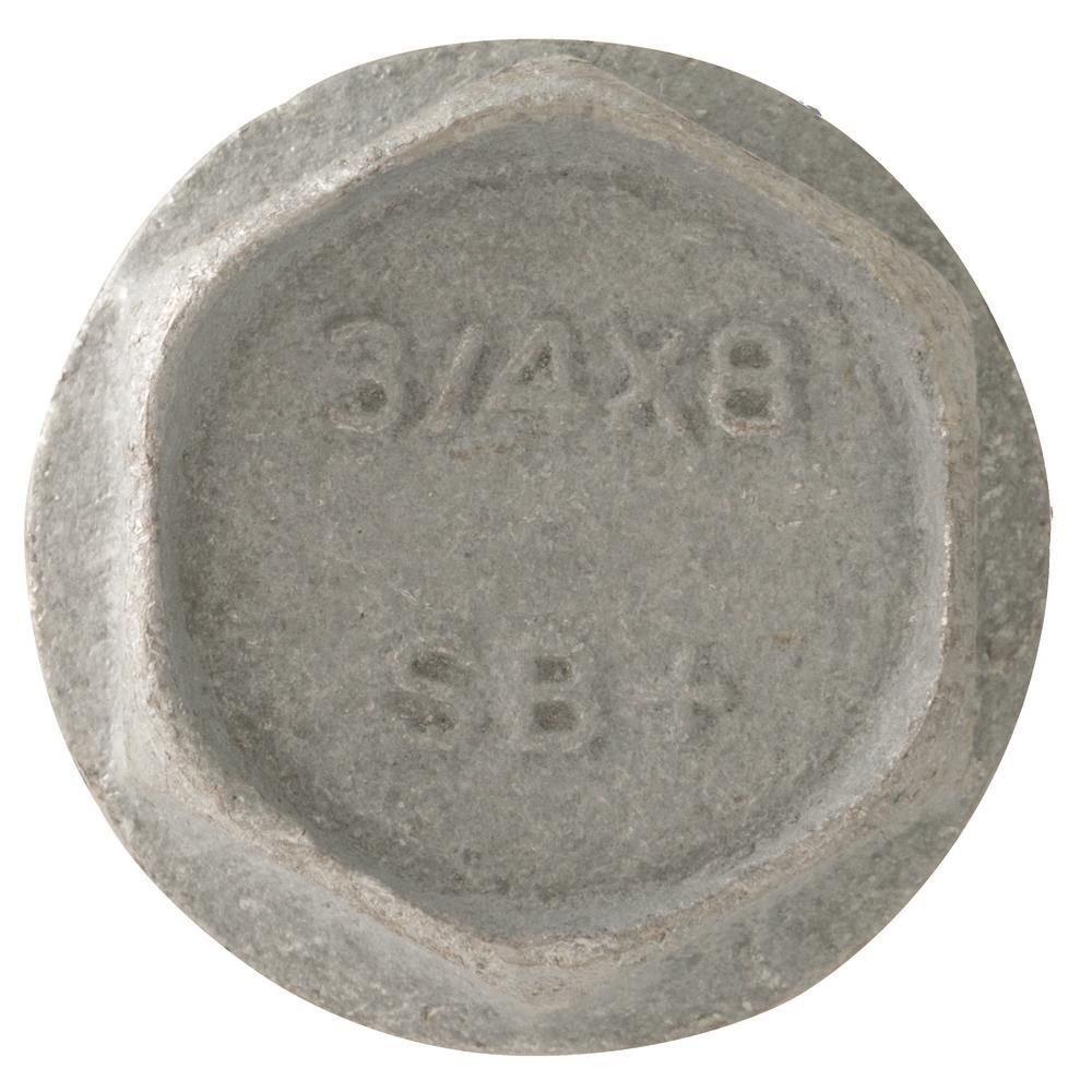 DEWALT Screw-Bolt+ 3/4 x 8 Inch Mechanically Galvanized Hex Head Concrete Screw Anchor 10 Pieces, large image number 2
