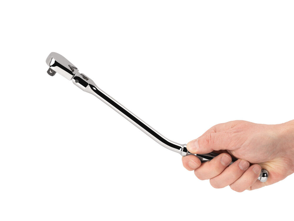 Tekton 3/8 Inch x 12 Inch Head Bent Handle Non-QR Long Ratchet, large image number 6