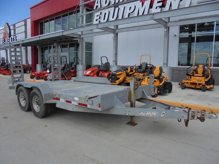 Diamond C 14 Ft Galvanized Equipment Trailer Used 2015, large image number 1
