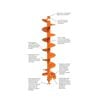General Equipment 6 Inch Diameter 7/8 Inch Square Drive Ground Hog Type Earth Auger, small image number 3