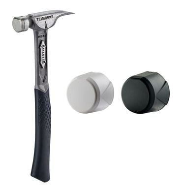 Stiletto TRIMBONE 10 Ounce Smooth Steel Face Hammer, Mallet Cap Kit Bundle