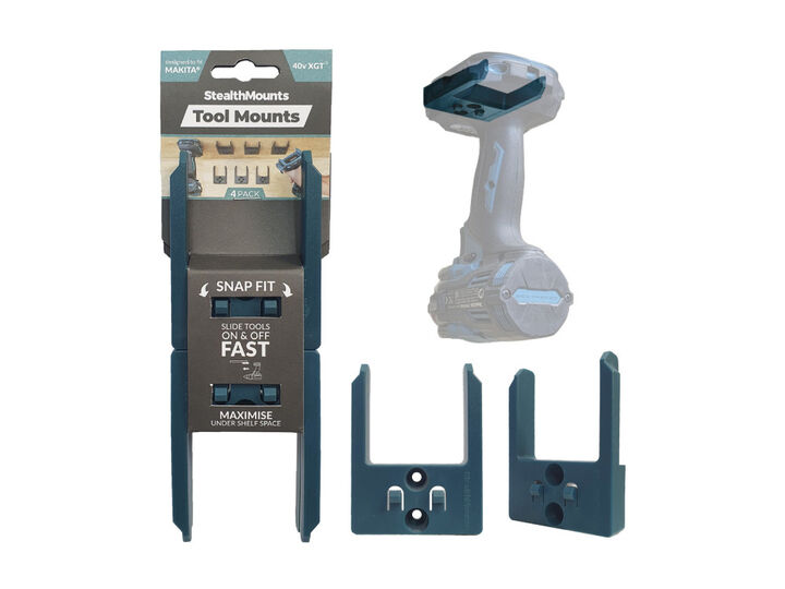Stealthmounts Tool Mounts for Makita 40v XGT 4pk Blue