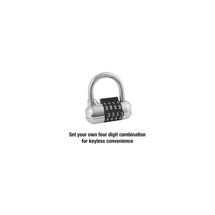Master Lock Padlock 2 1/2in Metal 4 Digit Combination 1pk, large image number 2