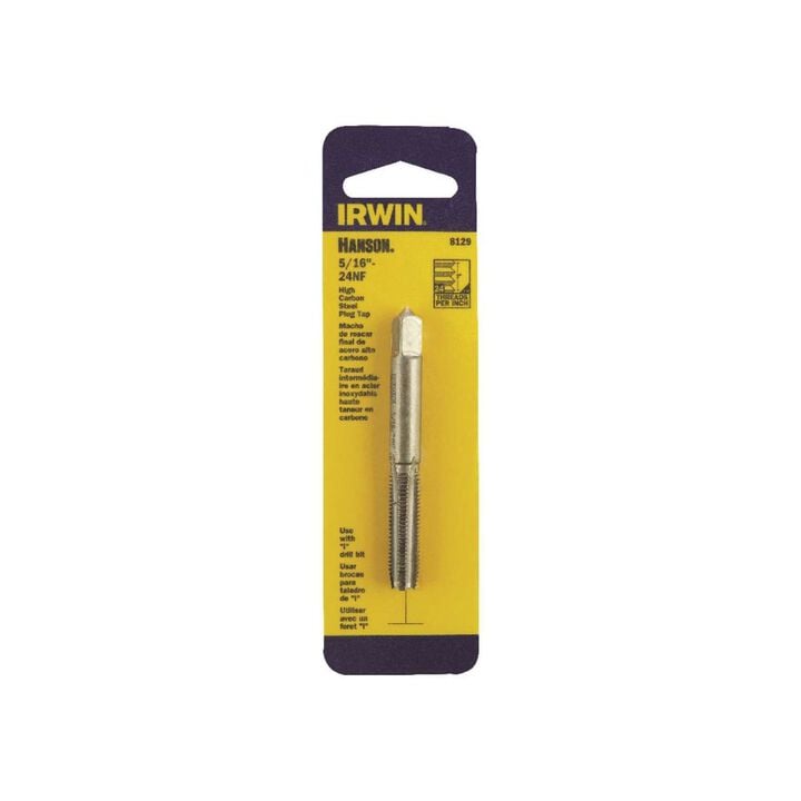 Irwin Hanson High Carbon Steel Fractional Plug Tap, 5/16 Inch -24 UNF, 4-Flute
