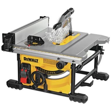 DEWALT 8 1/4in Compact Jobsite Table Saw with Rolling Stand Bundle, large image number 1