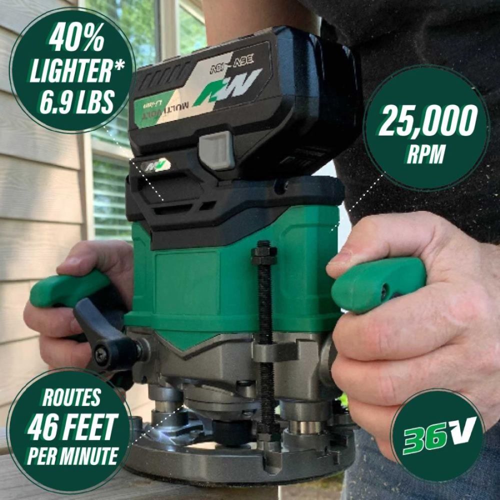 Metabo HPT 36V Cordless Plunge Router Kit 2 1/4 HP M3612DAM from Metabo ...