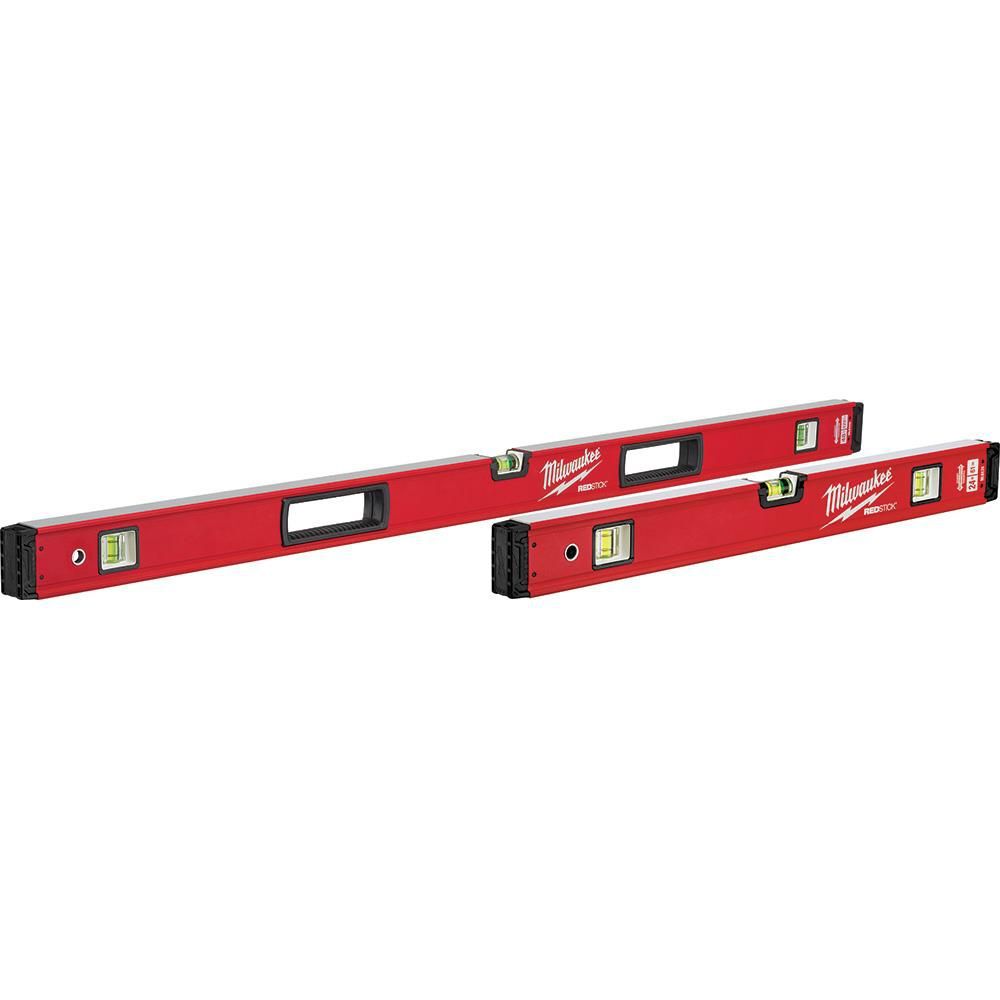 Milwaukee 24 in./ 48 in. REDSTICK Box Level Set, large image number 1
