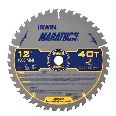 Irwin Tools Marathon Carbide Table / Miter Circular Blade 12in, large image number 0
