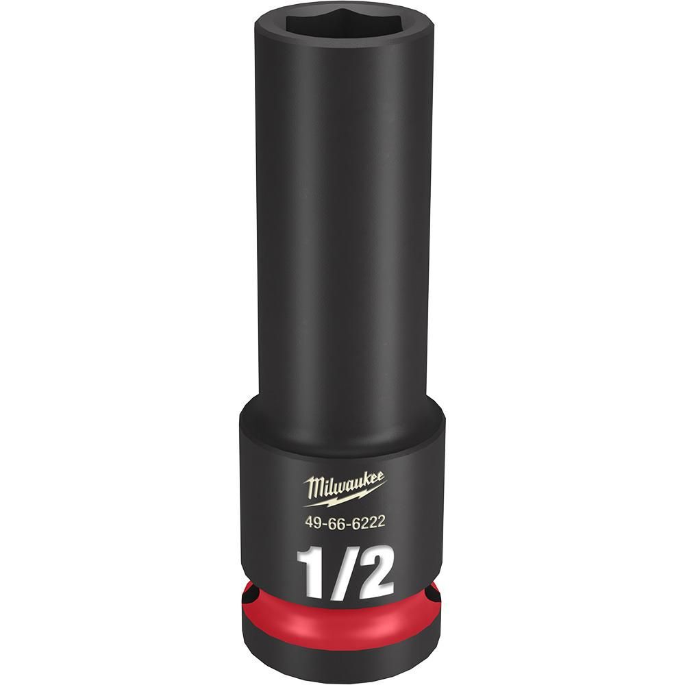 Milwaukee SHOCKWAVE Impact Duty Socket 1/2in Drive 1/2in Deep 6 Point, large image number 1