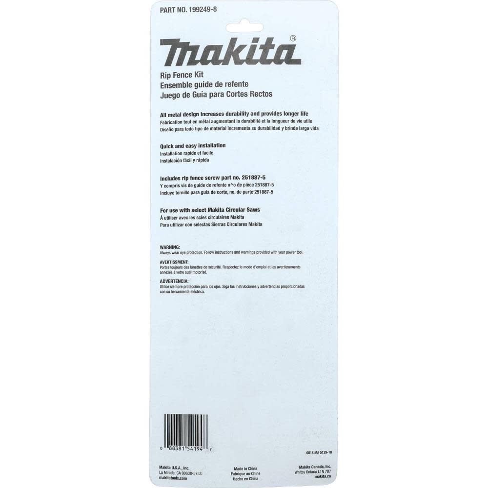 Makita rip best sale fence kit