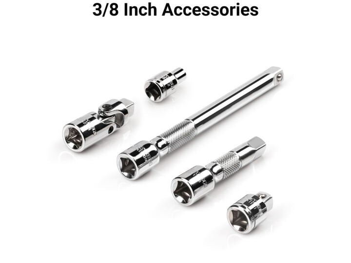 Tekton 3/8 Inch 6 Point Socket and Ratchet Set, 74 Pieces (1/4-1 Inch, 6-24 mm), large image number 4