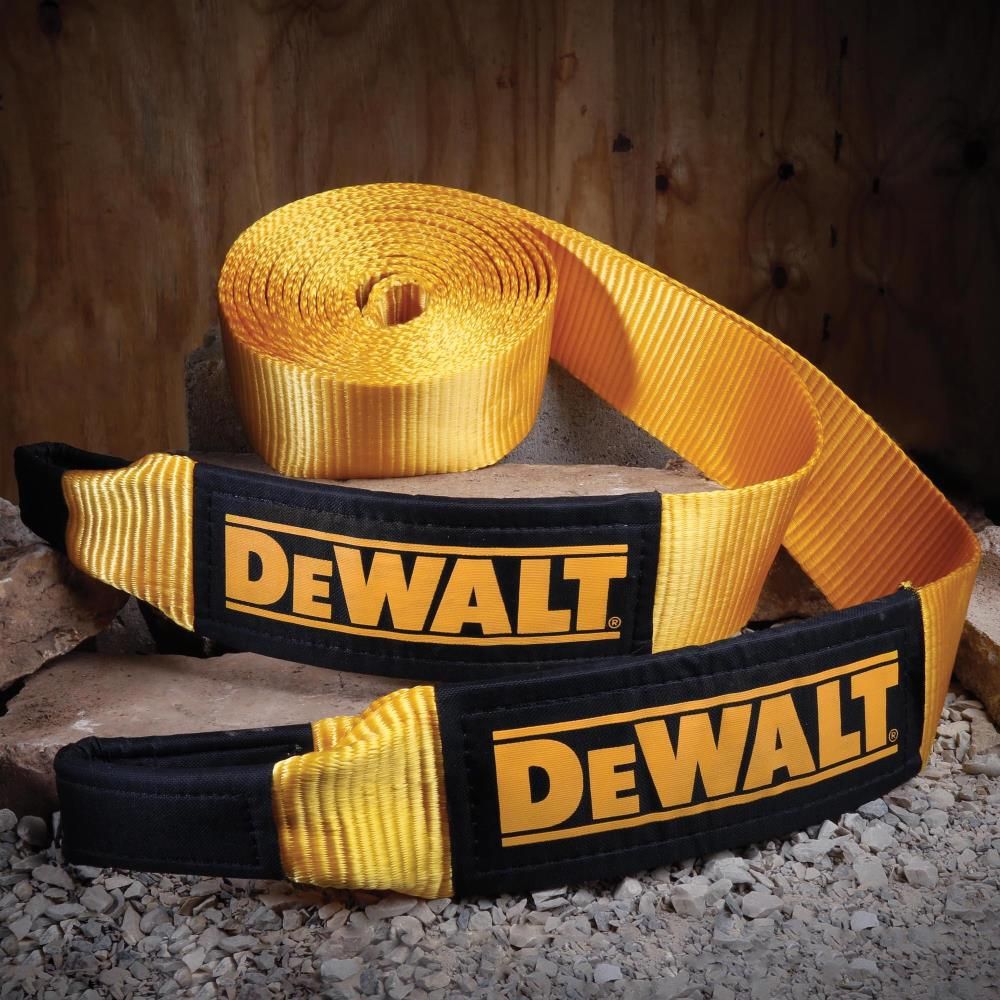 DEWALT 40,000 Lbs 4In x 30ft Heavy Duty Looped End Recovery Strap, large image number 6
