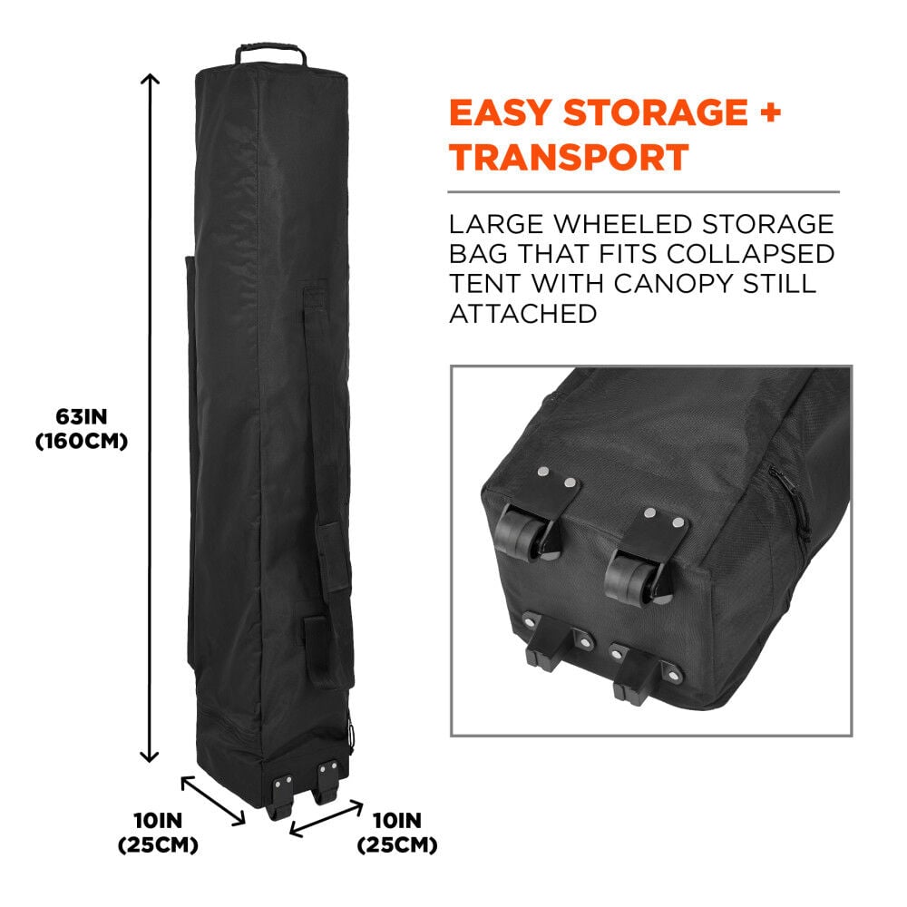 Ergodyne 10 Ft x 10 Ft Enclosed Pop-Up Tent Kit White, large image number 9