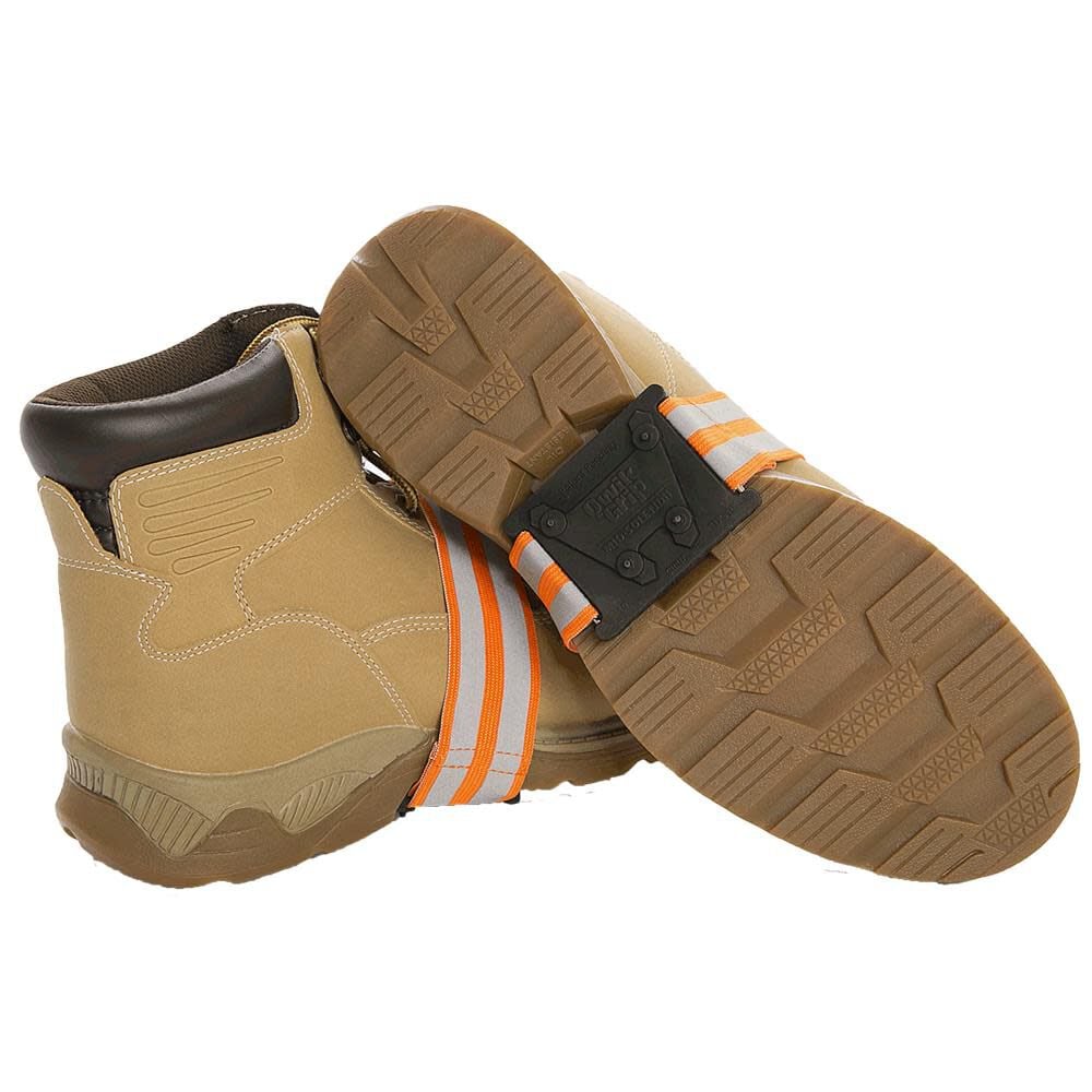 Due North Stud Mid-Sole Footwear Traction Aid Tungsten Carbide Spikes Universal Unisex Black/Orange Size Small – V3551170-O/S