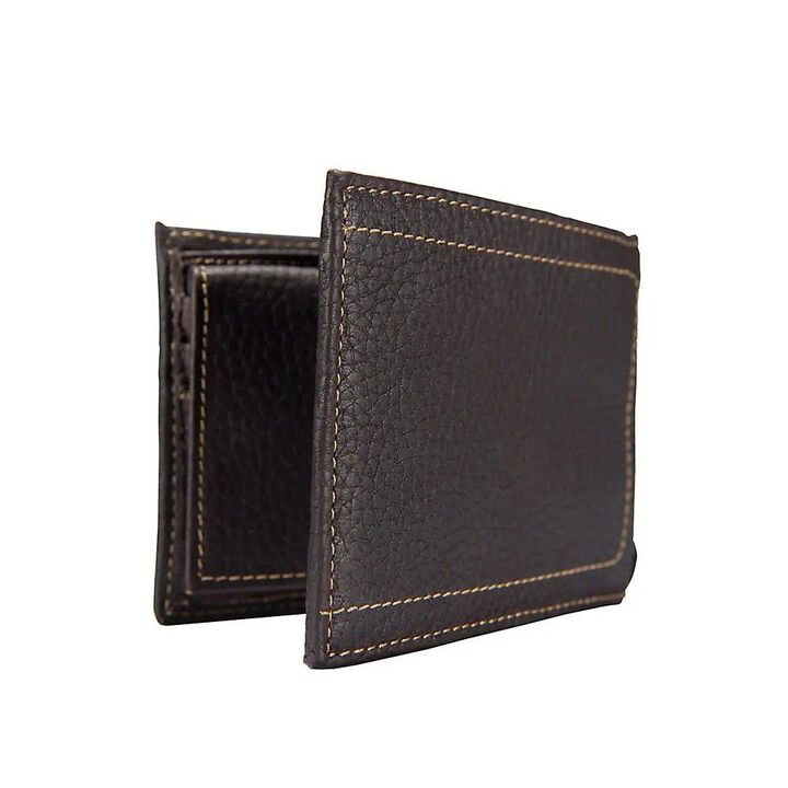 Carhartt Dark Brown Pebble Leather Passcase Wallet, large image number 2