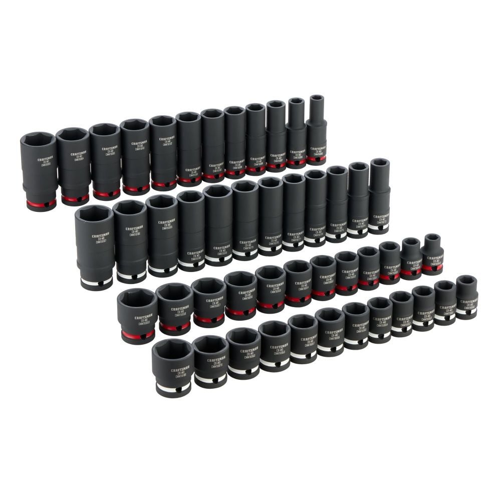 CRAFTSMAN 1/2 Inch SAE/Metric Shallow & Deep Impact Socket Set 48 Pieces, large image number 10