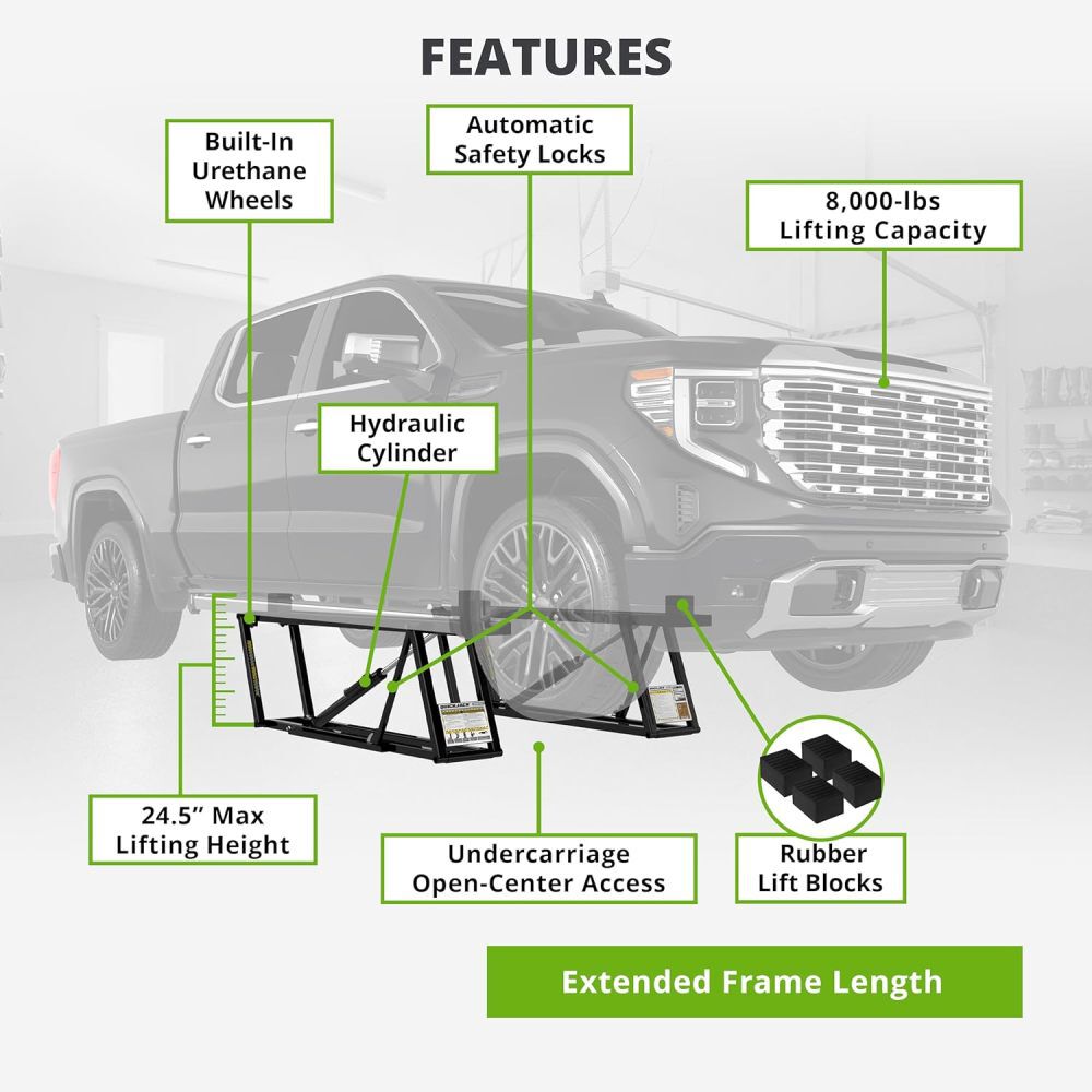 QuickJack 8000TLX 8000 Lbs 110V Extended Frame Portable Truck Lift, large image number 12