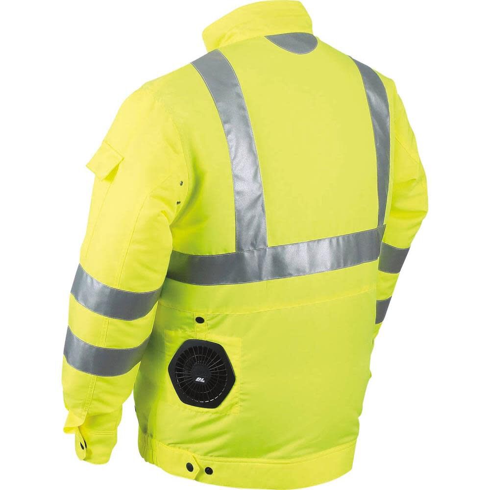 Makita CORDLESS FAN JACKET Lサイズ 蛍光イエロー MAKITA 12-18V LXT CXT Fan Jacket L, Grinding work, Cotton