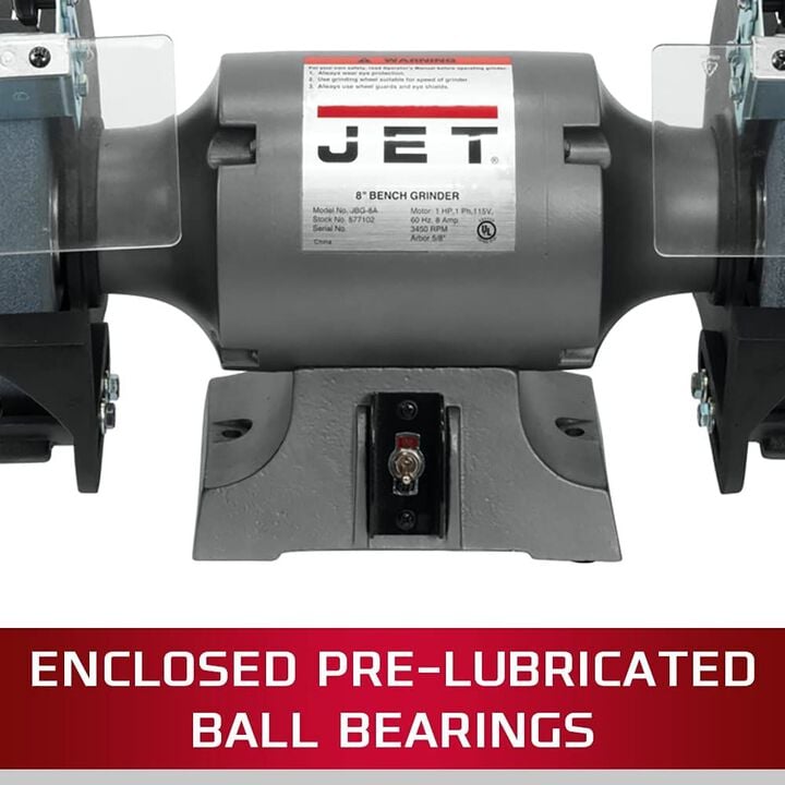 JET 8in Shop Bench Grinder with Stand, large image number 1