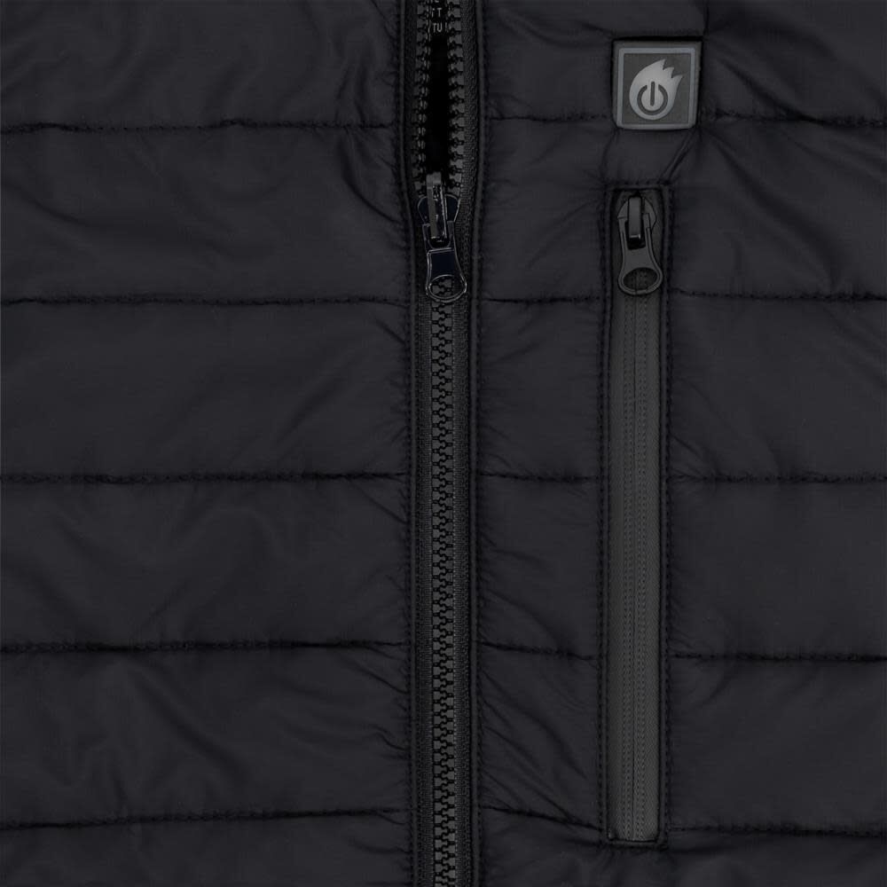 DEWALT Mens Heated Puffer Vest, Black, 3X, large image number 5