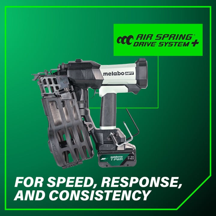 Metabo HPT Cordless Pneumatic 18V 15 Degree Coil Wire Collated Framing Nailer Kit, large image number 15