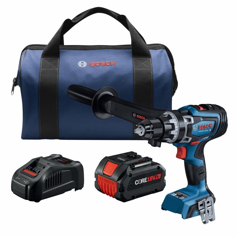 Bosch 18V 1/2 Inch Drill/Driver Kit, Reconditioned - GSR18V-1330CB14-RT