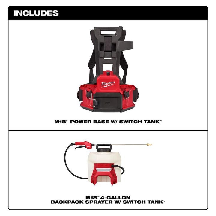 Milwaukee M18 4-Gallon Backpack Sprayer with SWITCH TANK (Bare Tool), large image number 3