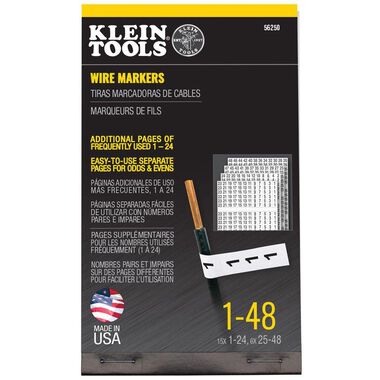 Klein Tools Wire Marker Book 1-48, large image number 0