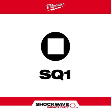 Milwaukee SHOCKWAVE Impact Square Recess #1 Insert Bits, large image number 1
