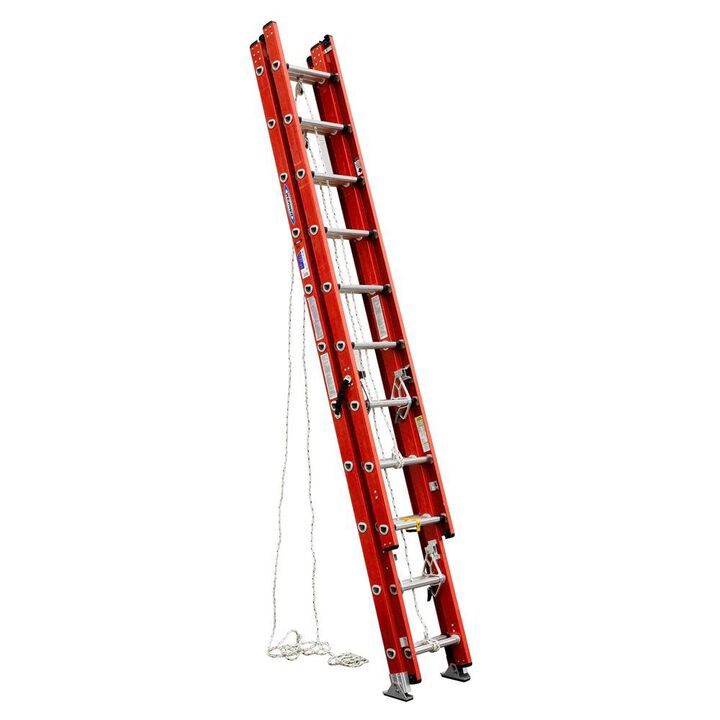 Werner 28 Ft. Type IA Fiberglass Compact Extension Ladder