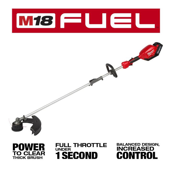 Milwaukee M18 FUEL QUIK-LOK String Trimmer Kit & Rubber Broom Attachment Bundle, large image number 2