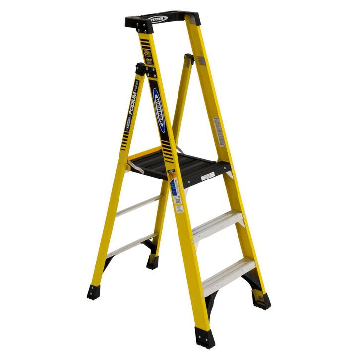 Werner Podium 3-ft Fiberglass 375-lb Type IAA Step Ladder