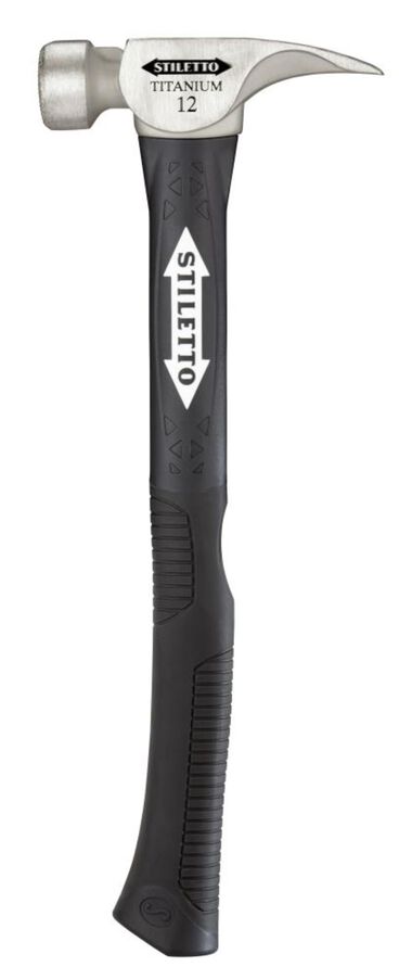 Stiletto 12 oz Titanium Smooth Face Hammer with 16in. Hybrid Fiberglass Handle