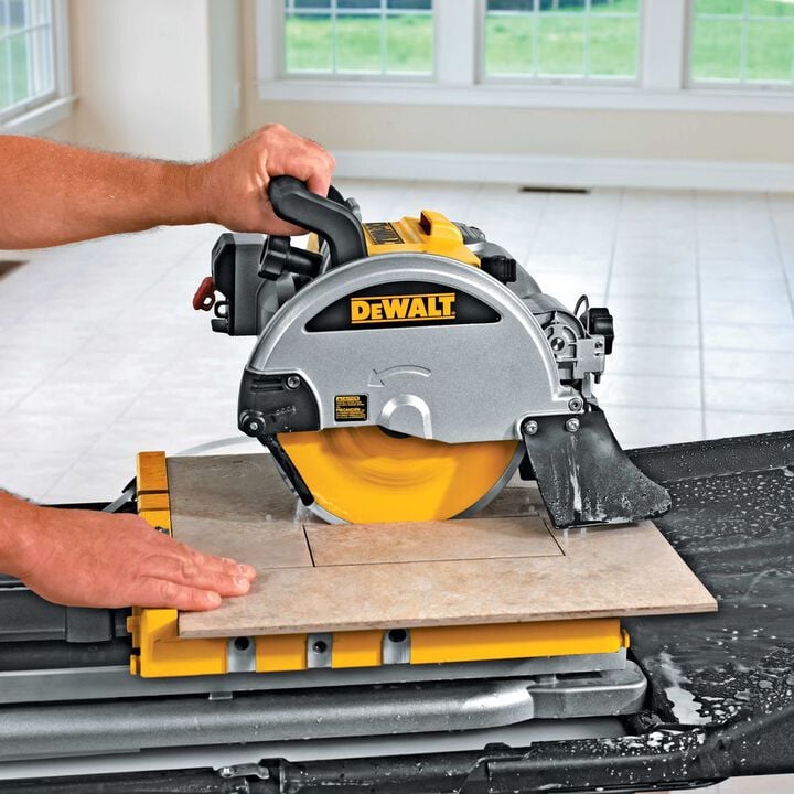 DEWALT 10 Inch Corded Wet Tile Saw & Wet Tile Saw Stand for D24000 Bundle, large image number 12