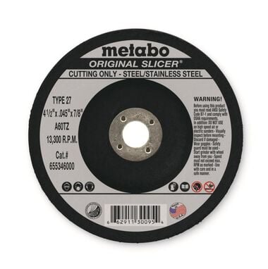 Metabo Aluminum Oxide 4-1/2-in Cutting Wheel, large image number 0
