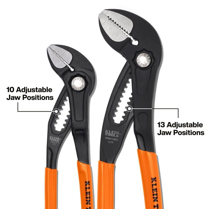 Klein Tools Straight Jaw Quick-Adjust Pump Pliers Set 2 Pieces, large image number 4