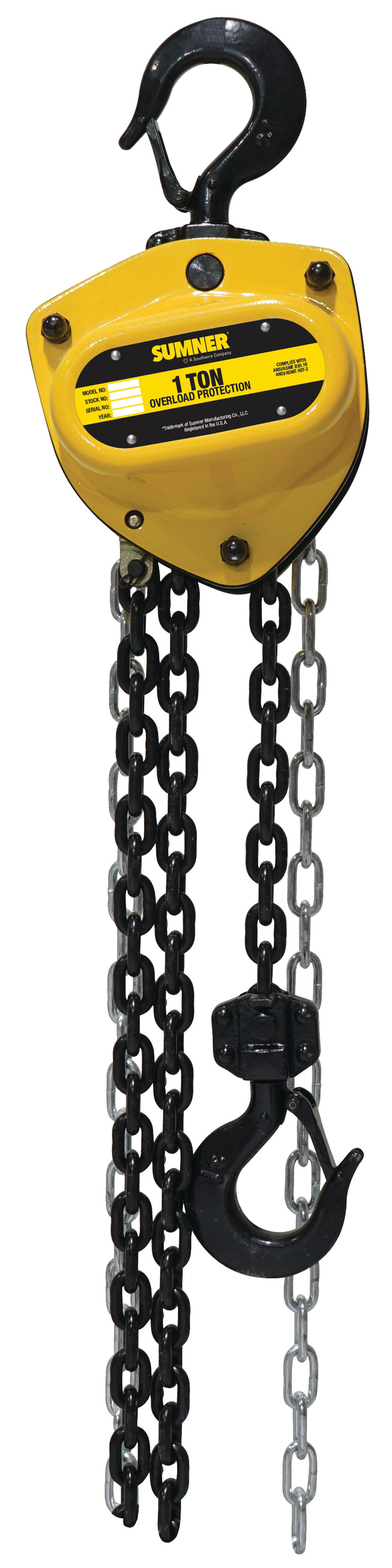 Sumner PCB100C20WO 1 Ton Chain Hoist 20 Ft. with Overload Protection, large image number 9