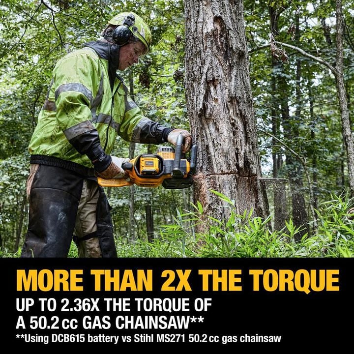 DEWALT FLEXVOLT 60V MAX Chainsaw Brushless Cordless 20inch 5Ah Kit, large image number 14