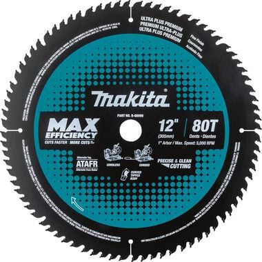 Makita 12in 80T Carbide-Tipped Max Efficiency Miter Saw Blade