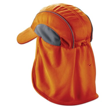 Ergodyne Orange High Performance Hat with Neck Shade 12521 - Acme