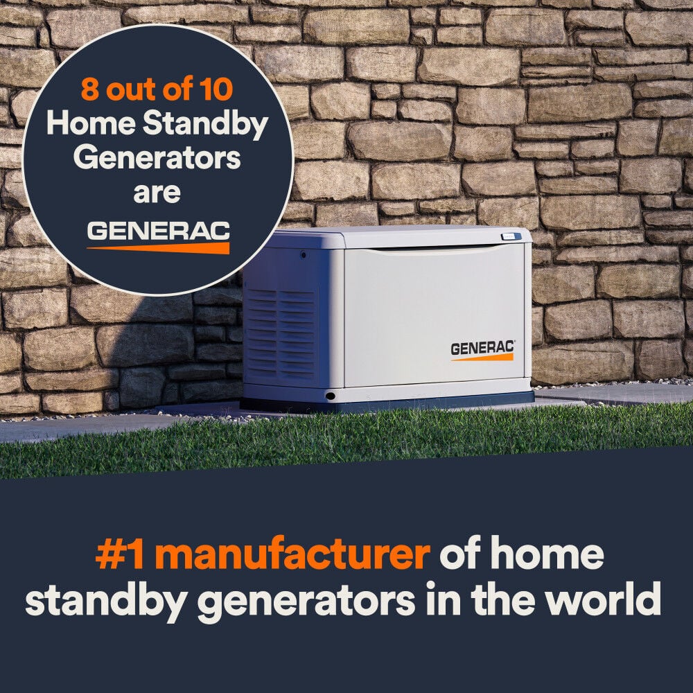Generac Next Generation 24000 Watt 24kW Dual Fuel 50 State Air Cooled Home Standby Generator, large image number 5