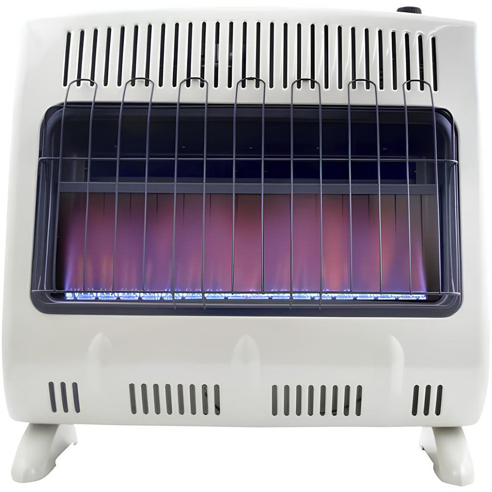Heatstar 30000 BTU Vent Free Blue Flame Natural Gas Heater with Thermostat and Blower – F156061