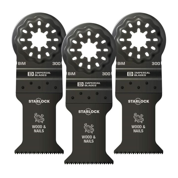 Imperial Blades Starlock 1 3/8in Standard Wood & Nails Blade 3pc