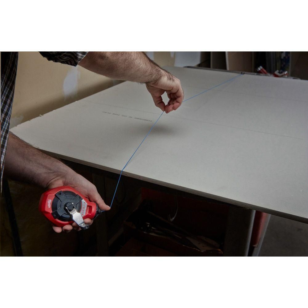 Milwaukee 100 Ft. Aluminum Precision Line Chalk Reel Kit with Blue Chalk, large image number 4