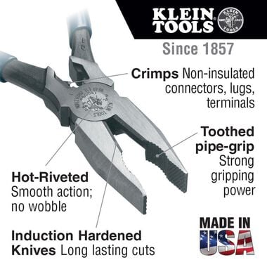 Klein Tools 8in Universal Combination Pliers, large image number 1