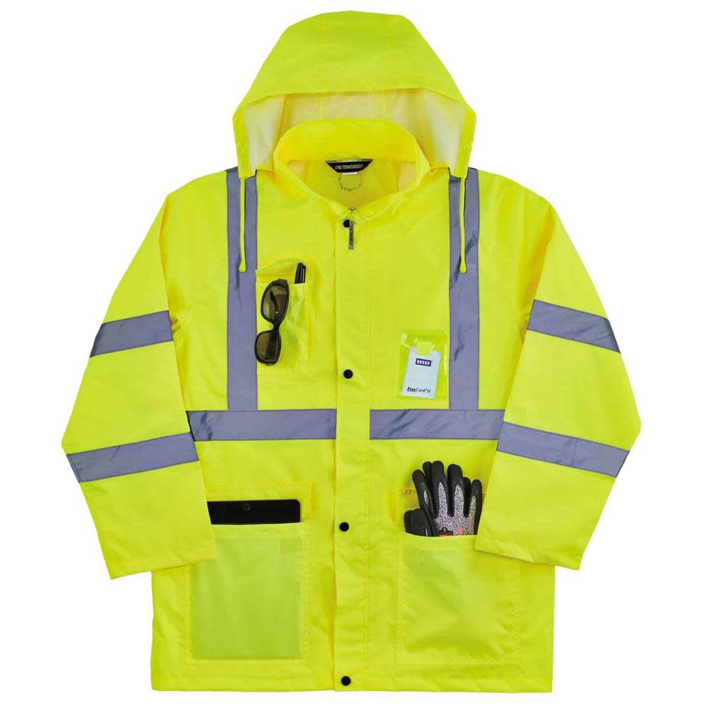 Ergodyne GloWear 8366 Lightweight Hi Vis Rain Jacket, large image number 3