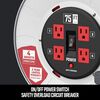 CRAFTSMAN 75 Foot Retractable Extension Cord Reel with 4 Outlets, small image number 5