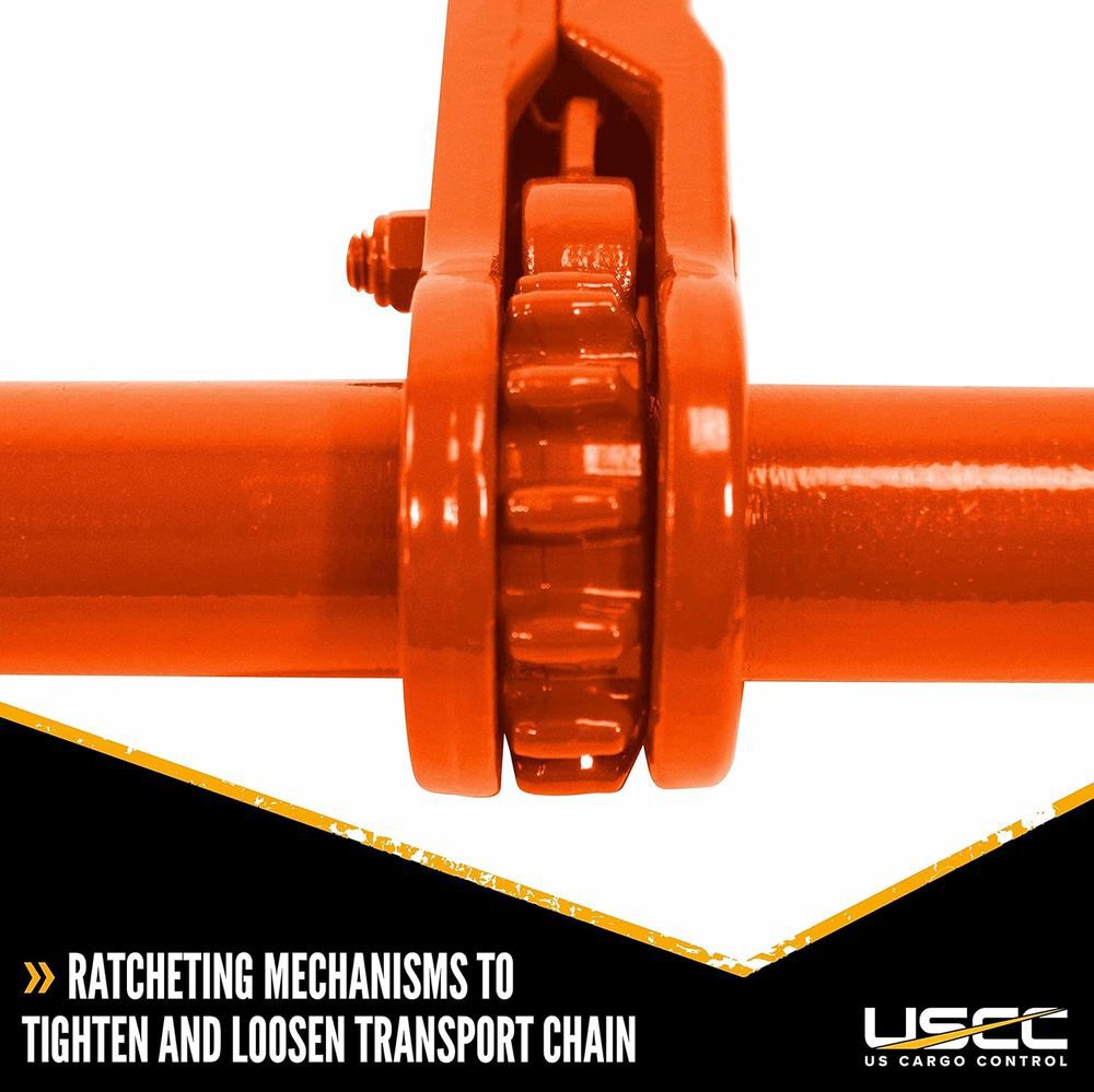 Columbus Mckinnon Heavy Duty Ratchet Load Binder for 3/8 Inch Grade 80 or Grade 100 Orange, large image number 4